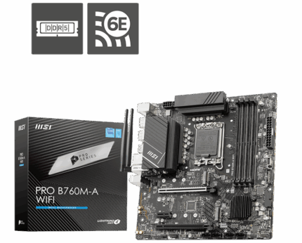 MSI PRO B760M-A DDR5 WiFi Motherboard